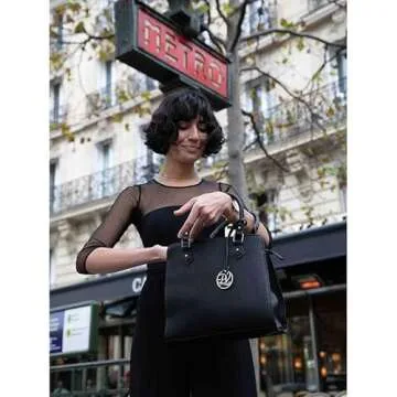 PortoVino Roma Handbag - Fashionable Wine Purse with Hidden Spout, Insulated Drink Purse Compartment, Holds 1 bottle of Wine! Wine Gift! Perfect for Traveling, Concert, Bachelorette Party!