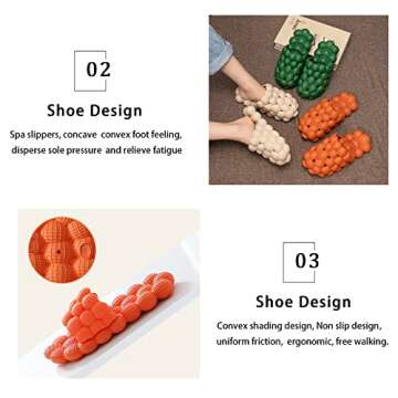 NateBur Bubble Slides Massage Slippers for Comfort and Style