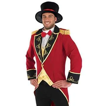 fun shack Ringmaster Costume for Men, Circus Ring Master Outfit, Carnival Costume for Themed Events and Parties, Medium