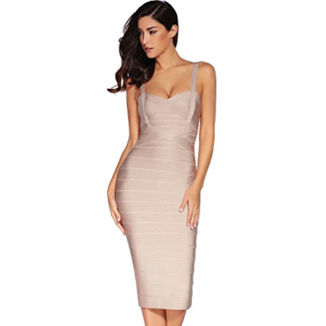Elegant Midi Bodycon Dresses - Formal Bandage Dress for Weddings
