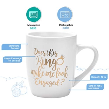 Maustic Engagement Gift Coffee Mug with Funny Quote