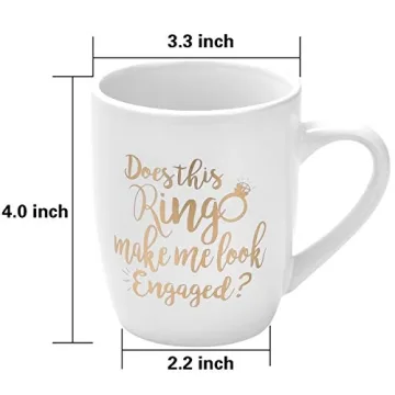 Maustic Engagement Gift Coffee Mug with Funny Quote
