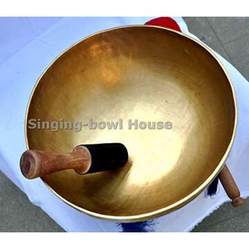 10" Large Master Healing Hand hammered Tibetan Singing Bowl ~ Great for Meditation, Yoga, Sound Bath...
