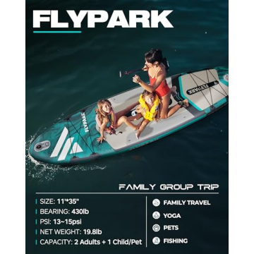 Flypark 11'x35'' Inflatable SUP - Extra Stability & Fun