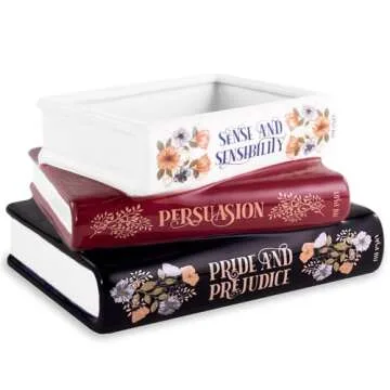 Steel Mill & Co Original Small Book-Shaped Decorative Planter, Ceramic Planter for Home Decor, Cute ...