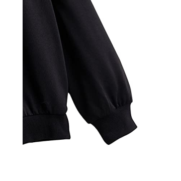 SweatyRocks Women's Cozy Contrast Collar Sweatshirt