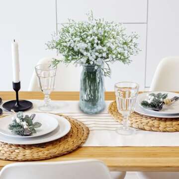 Gumolutin Long Stem Artificial Baby Breath Flowers 15Pcs