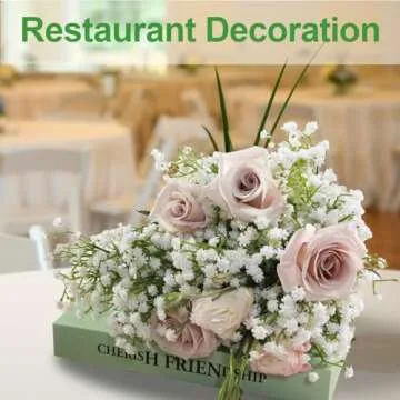 Gumolutin Long Stem Artificial Baby Breath Flowers 15Pcs