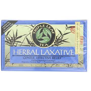 Triple Leaf Tea, Herbal Laxative, 20 Tea Bags (Pack of 6)
