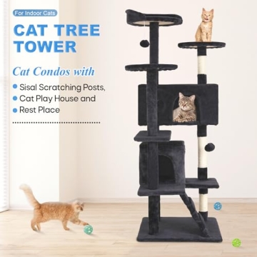 FDW Cat Tree 54in Multi-Level Indoor Cat Tower