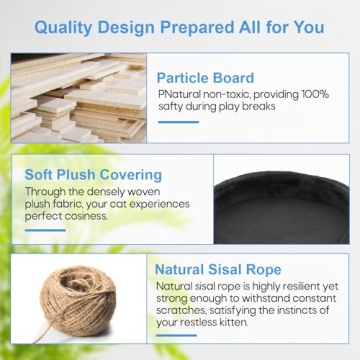 FDW Cat Tree 54in Multi-Level Indoor Cat Tower