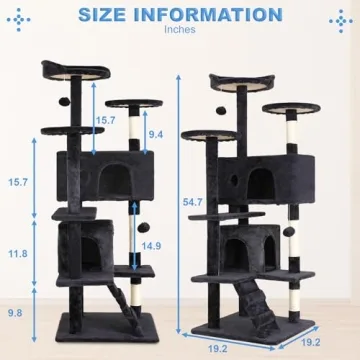 FDW Cat Tree 54in Multi-Level Indoor Cat Tower