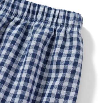 Y2k Women Pajamas Shorts Low Rise Pj Sleep Shorts Plaid Boxer Sleeping Shorts Sleepwear Micro Bottoms Lounge Shorts Dark Blue