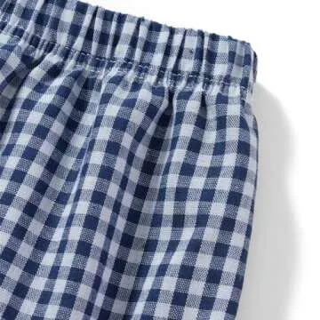 Y2k Women Pajamas Shorts Low Rise Pj Sleep Shorts Plaid Boxer Sleeping Shorts Sleepwear Micro Bottoms Lounge Shorts Dark Blue