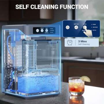 Nugget Ice Maker 44Lbs/Day, Soft Chewable Ice Ready Fast