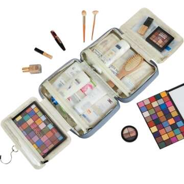 FINDCOZY Extra Large Toiletry Bag with Hanging Hook