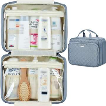FINDCOZY Extra Large Toiletry Bag with Hanging Hook