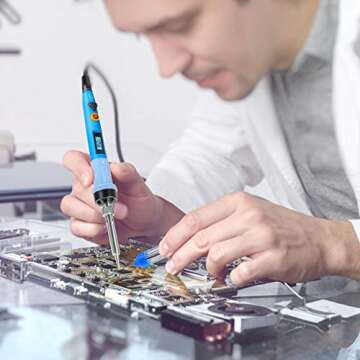 80W Adjustable Soldering Iron Kit with LCD Display