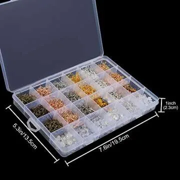 PP OPOUNT 2463 Pieces Earring Making Supplies Kit with Earring Hooks, Jump Rings, Earring Post, Pliers, Tweezers, Jump Ring Opener for Earrings Making and Repairing(6 Colors)