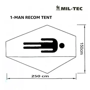 Mil-Tec Recom 1-Person Compact Weatherproof Tent