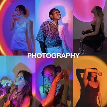 Sunset Lamp Projection, Sun lamp, Sunlight Lamp Projector, Manual Control Light Projector, Golden Hour 4 Filter 6 Color Changing Night Light for Sunset Projection Lamp, Photography/Party/Home/Bedroom