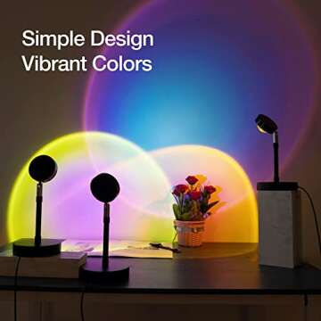 Sunset Lamp Projection, Sun lamp, Sunlight Lamp Projector, Manual Control Light Projector, Golden Hour 4 Filter 6 Color Changing Night Light for Sunset Projection Lamp, Photography/Party/Home/Bedroom