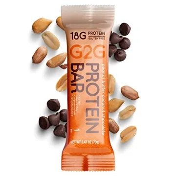 G2G Protein Bar Peanut Butter Coconut Chocolate Delicious Healthy Snack