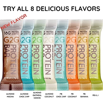 G2G Protein Bar Peanut Butter Coconut Chocolate Delicious Healthy Snack