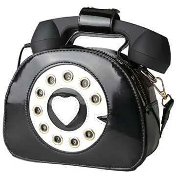 PTShadow Retro Telephone Crossbody Bag – Unique, Lightweight Purse for Women