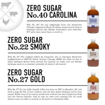 Lillie's Q Zero Sugar BBQ Sauce Gift Box 3-Pack