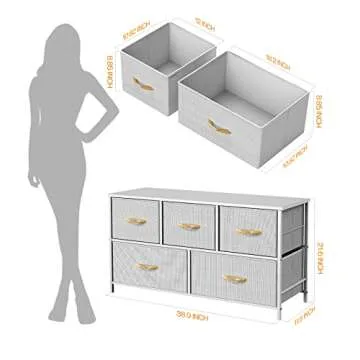 ROMOON Dresser for Kids Bedroom - 5 Drawer Storage Solution