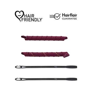 Original Heatless Hair Curlers by Curlformers • Deluxe Range Spiral Curls Styling Kit For Extra Long Hair Up To 22” (55 cm) • 40 No Heat Curlers & 2 Styling Hooks • Healthy, Shiny & Damage Free