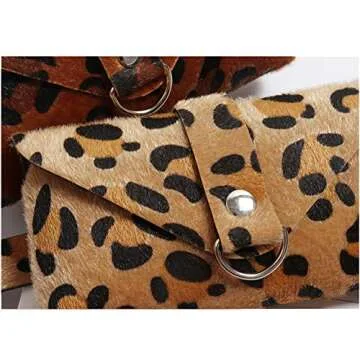 Fashion Women's Leopard Faux Leather Waist Fanny Belt Pack Bag Phone Purse For Girls Women
