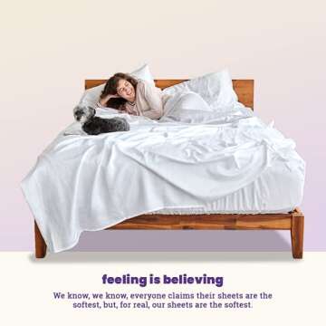 Sheets & Giggles 100% Eucalyptus Lyocell Sheet Set - All-Season, Responsibly Made, Naturally Cooling...