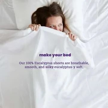 Sheets & Giggles 100% Eucalyptus Lyocell Sheet Set - All-Season, Responsibly Made, Naturally Cooling, Super Soft, Moisture-Wicking, Temperature Balancing, Vegan –King, White