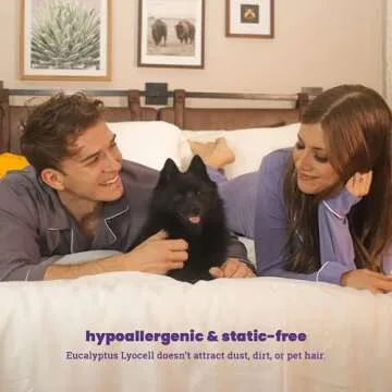 Sheets & Giggles 100% Eucalyptus Lyocell Sheet Set - All-Season, Responsibly Made, Naturally Cooling, Super Soft, Moisture-Wicking, Temperature Balancing, Vegan –King, White