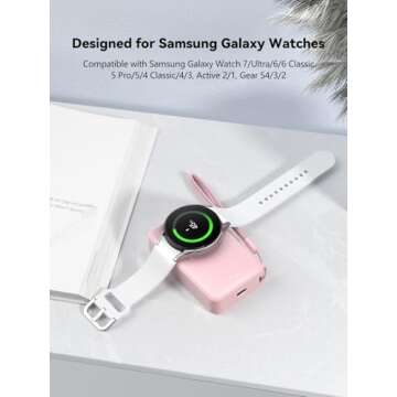 LVFAN for Samsung Galaxy Watch 7 Ultra Charger, 4000mAh Fast Charging Portable Power Bank Wireless M...