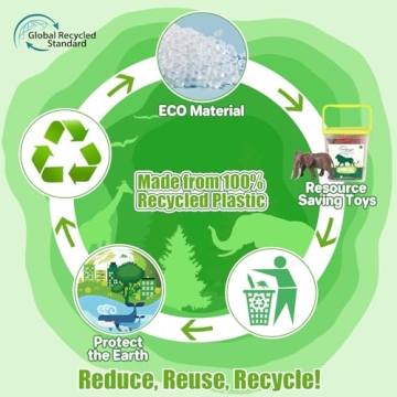 Eco-Friendly BIWASE Safari Zoo Animal Figures Playset