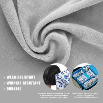 XAMOREST 11.8 in Camera Wrap with Pouch,Lens Protective Wrap,Anti-scratch Anti-dust, Flexible Wrappe...