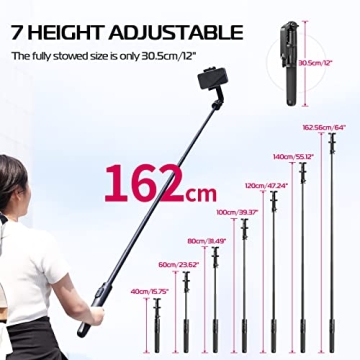 ULANZI SK-03 Selfie Stick Tripod for Smartphones and Cameras