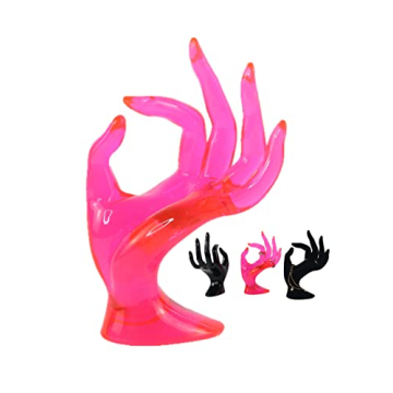 Elegant Jewelry Display Holder - Ring, Bracelet & Watch Stand in Pink