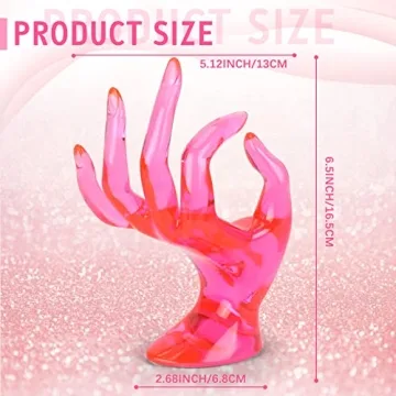 Jewelry Display Holder for Bracelets and Rings in Pink