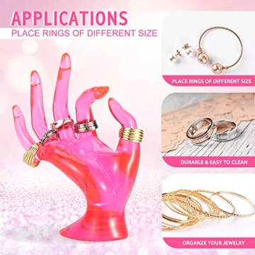 Jewelry Display Holder for Bracelets and Rings in Pink