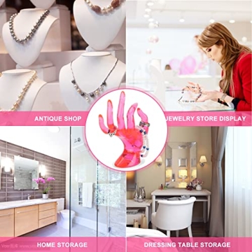 Jewelry Display Holder for Bracelets and Rings in Pink