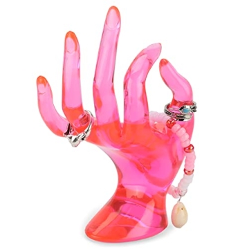 Jewelry Display Holder for Bracelets and Rings in Pink