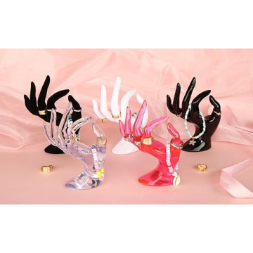 Jewelry Display Holder for Bracelets and Rings in Pink