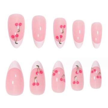 DANMANR Almond Press on Nails for Women – 24PCS Stylish Tips