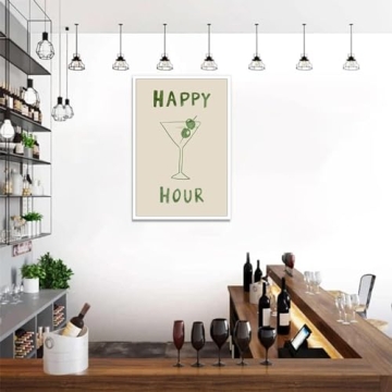 NAVIWEEK Retro Happy Hour Wine Posters for Decor