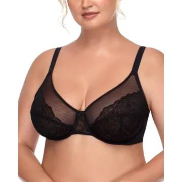 HSIA Minimizer Bra for Women - Full Coverage Support 38DD Black