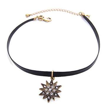 Casvno Choker Necklaces for Women, Layered Stars Pendant Necklace Jewelry